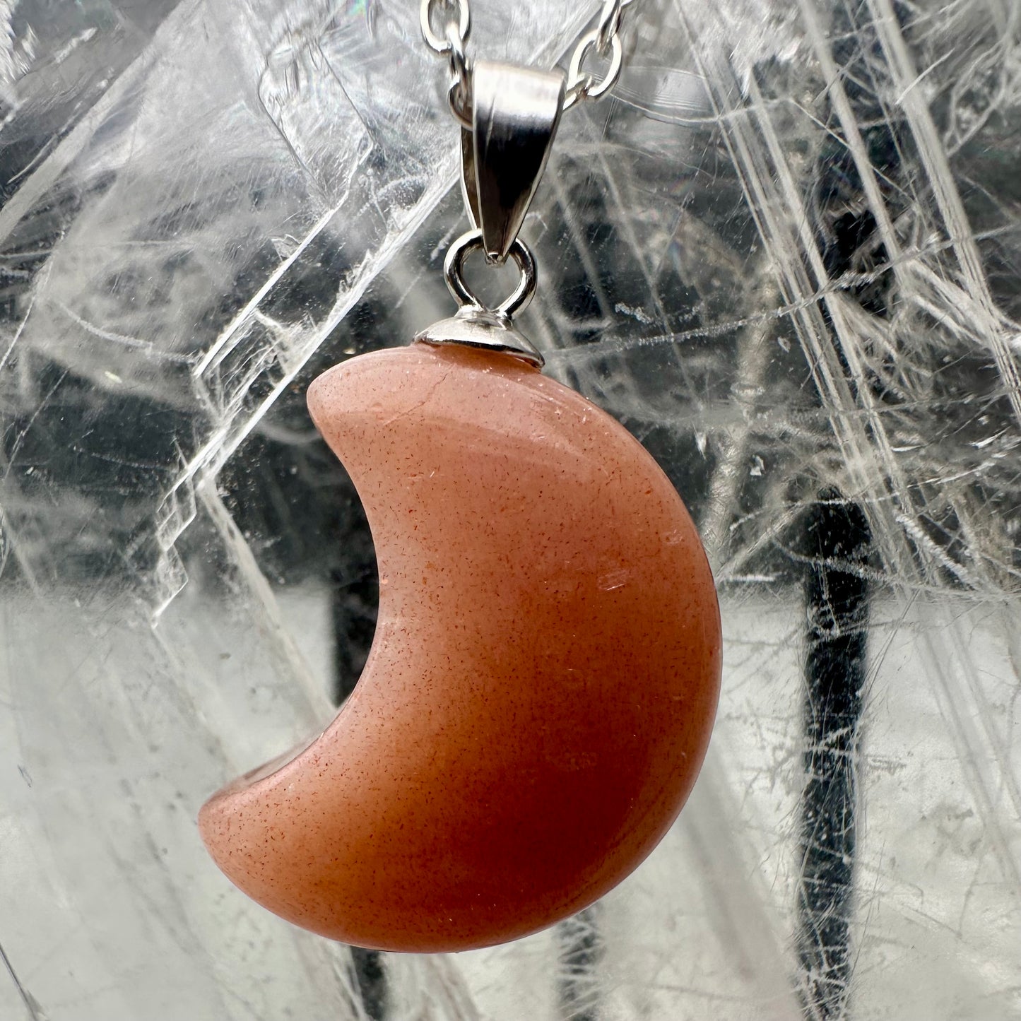 Peach MoonStone Pendants