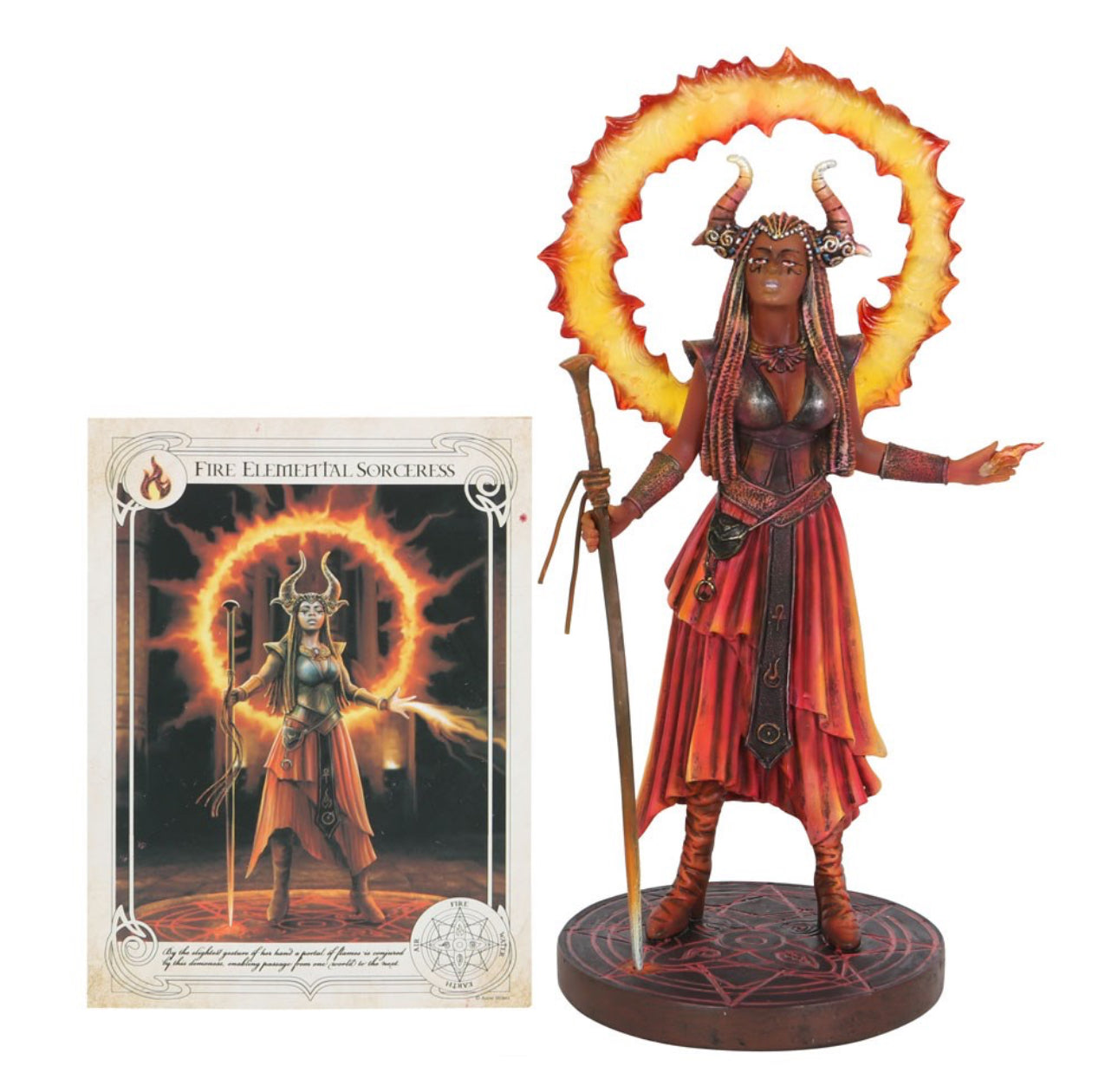 Fire Elemental Sorceress Figurine