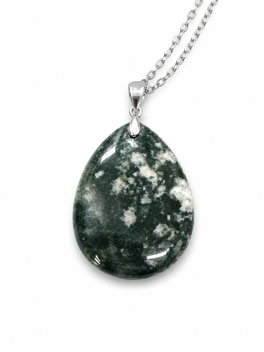Sakura Agate Tear Drop Pendant
