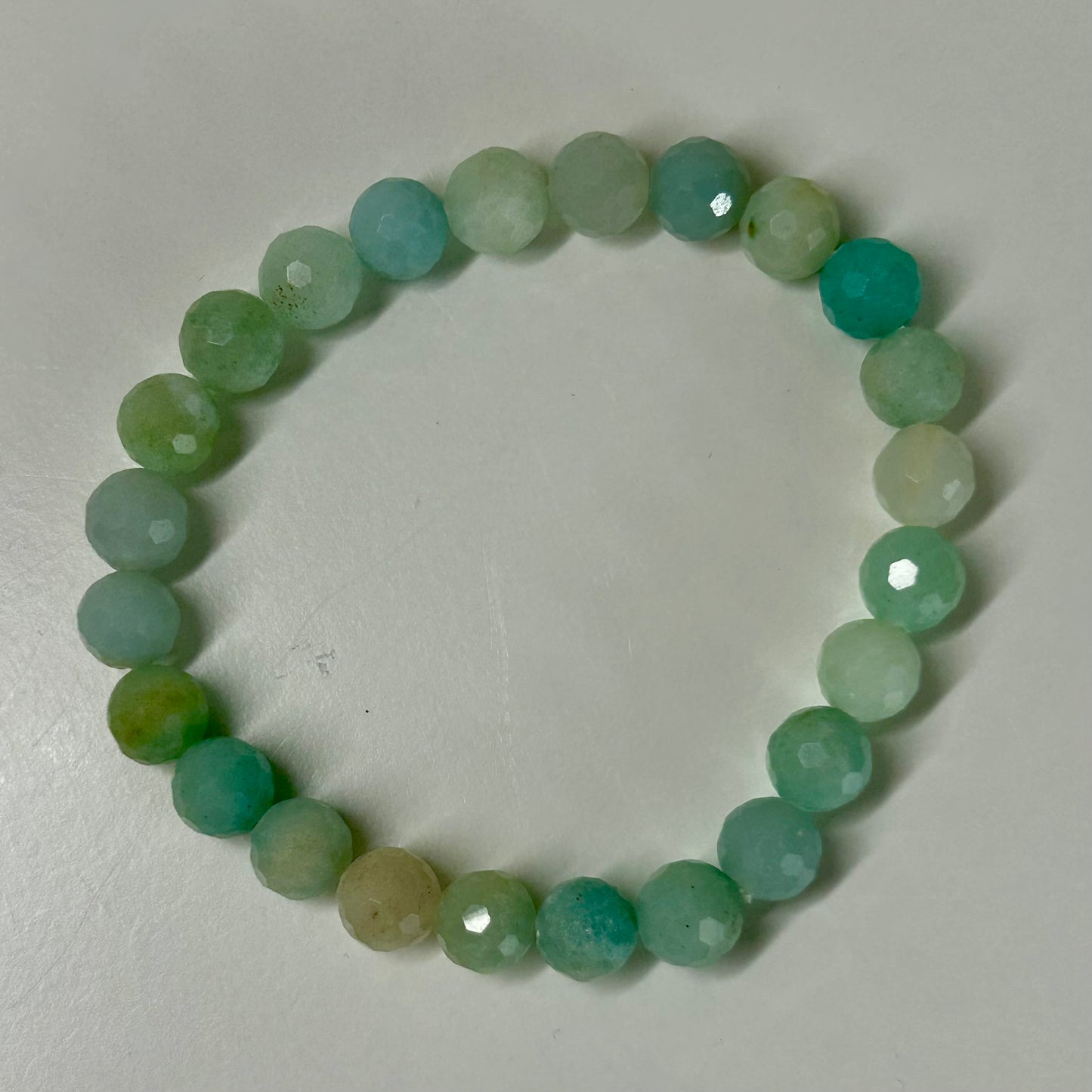 Amazonite 8mm Faceted Bracelet