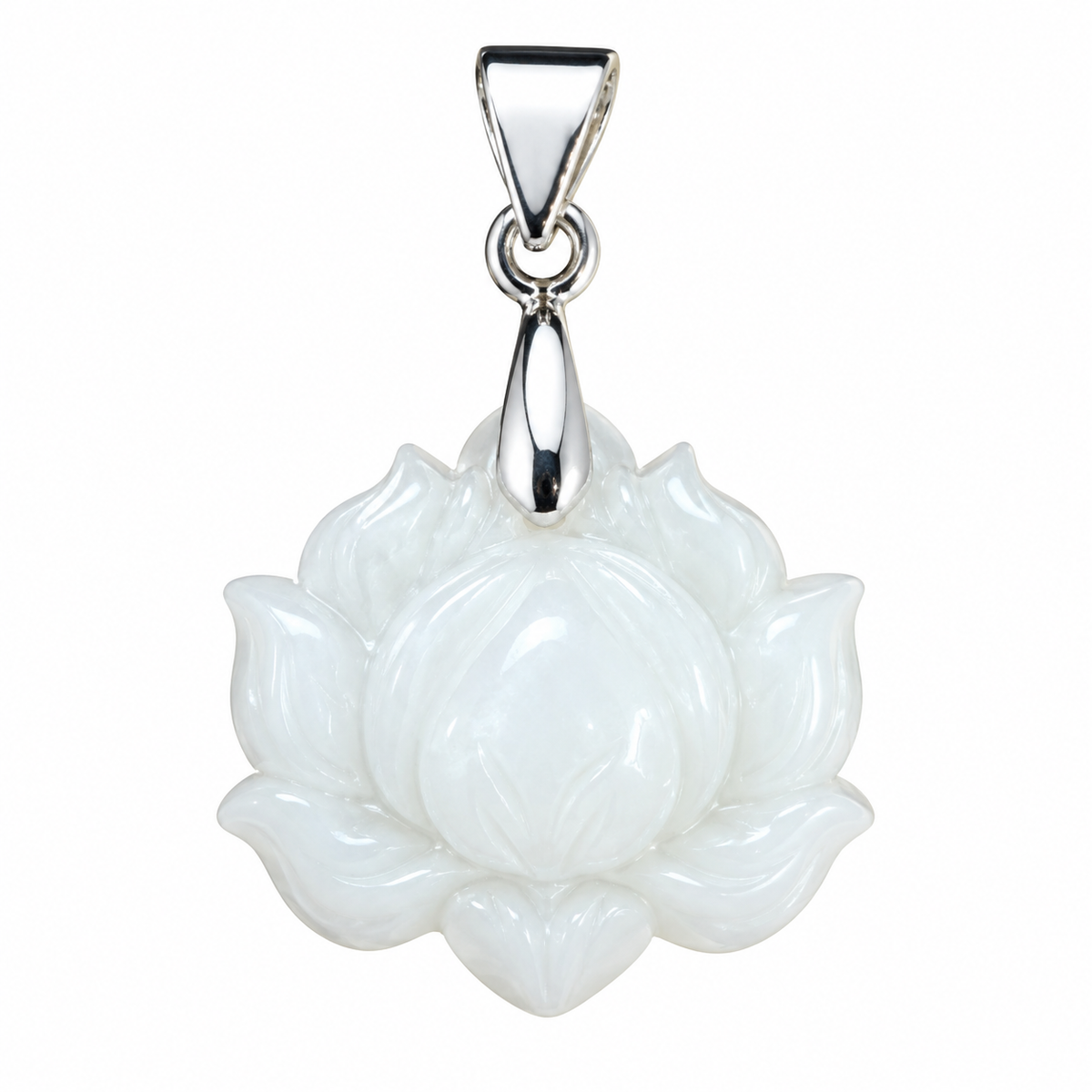 Jade Lotus Pendant