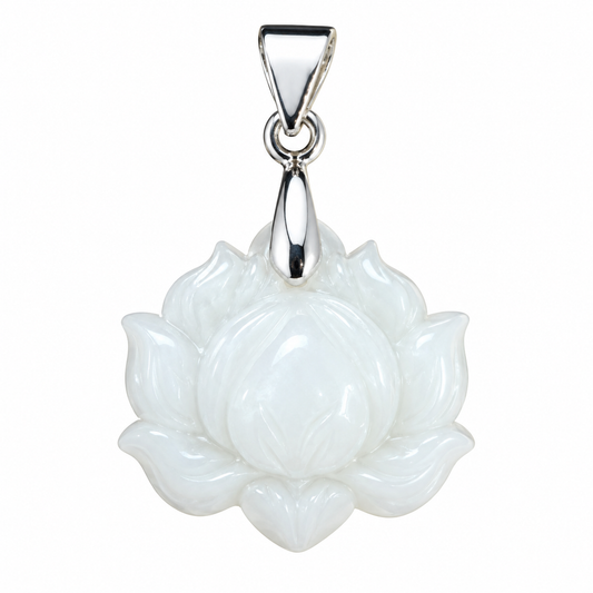 Jade Lotus Pendant