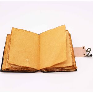 Leather Seven Chakra Colours Deckle Edge Notebook MultiColor