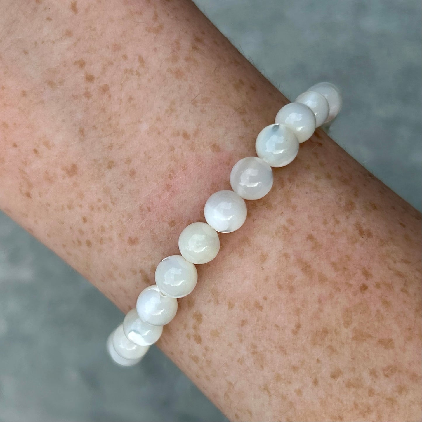 White Shell Bracelets 6mm