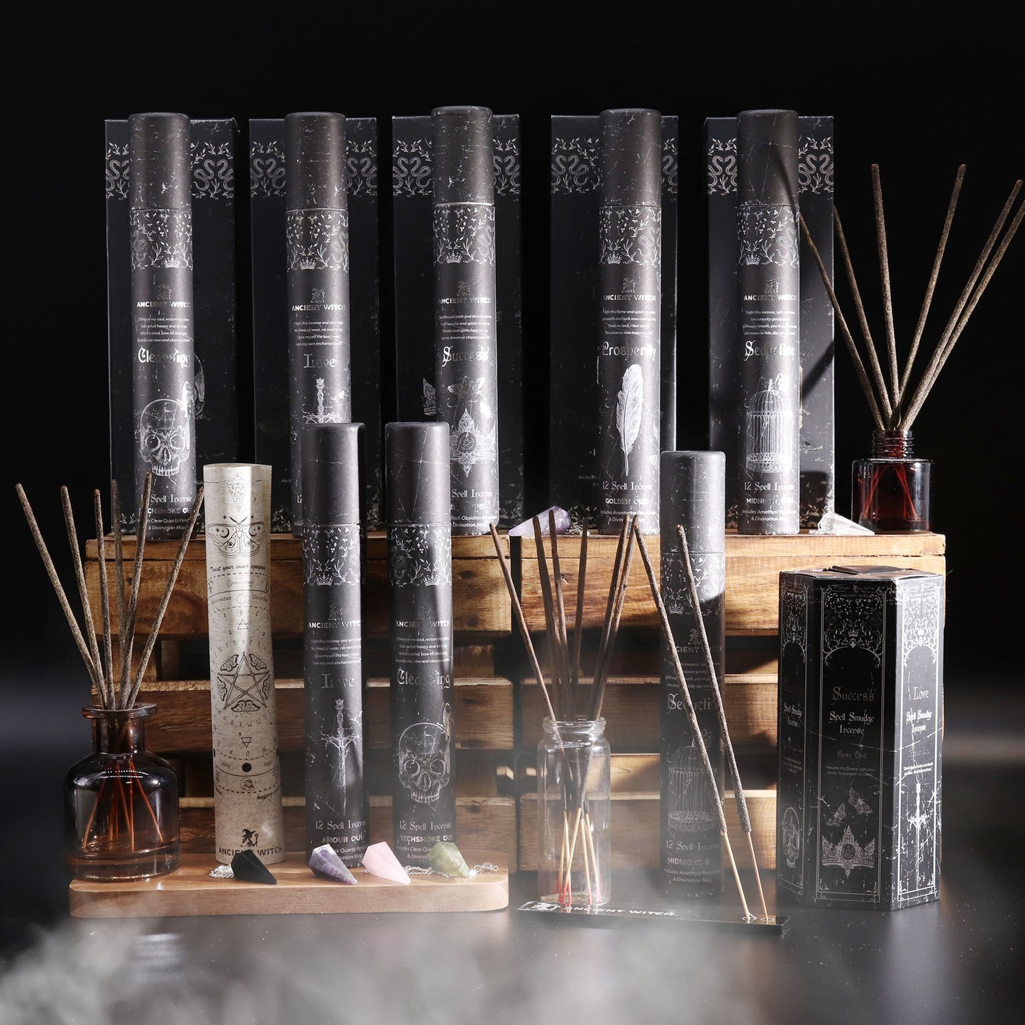Prosperity Incense Sticks With Aventurine Pendulum