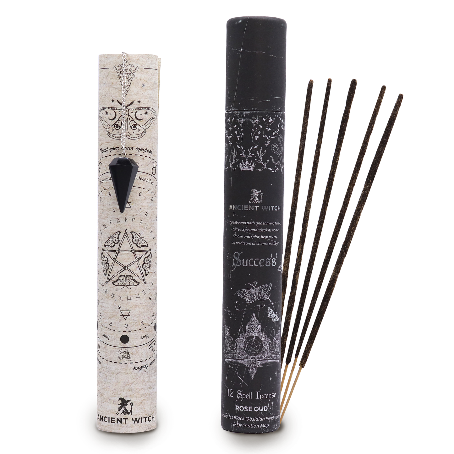 Success Incense Sticks With Black Obsidian Pendulum