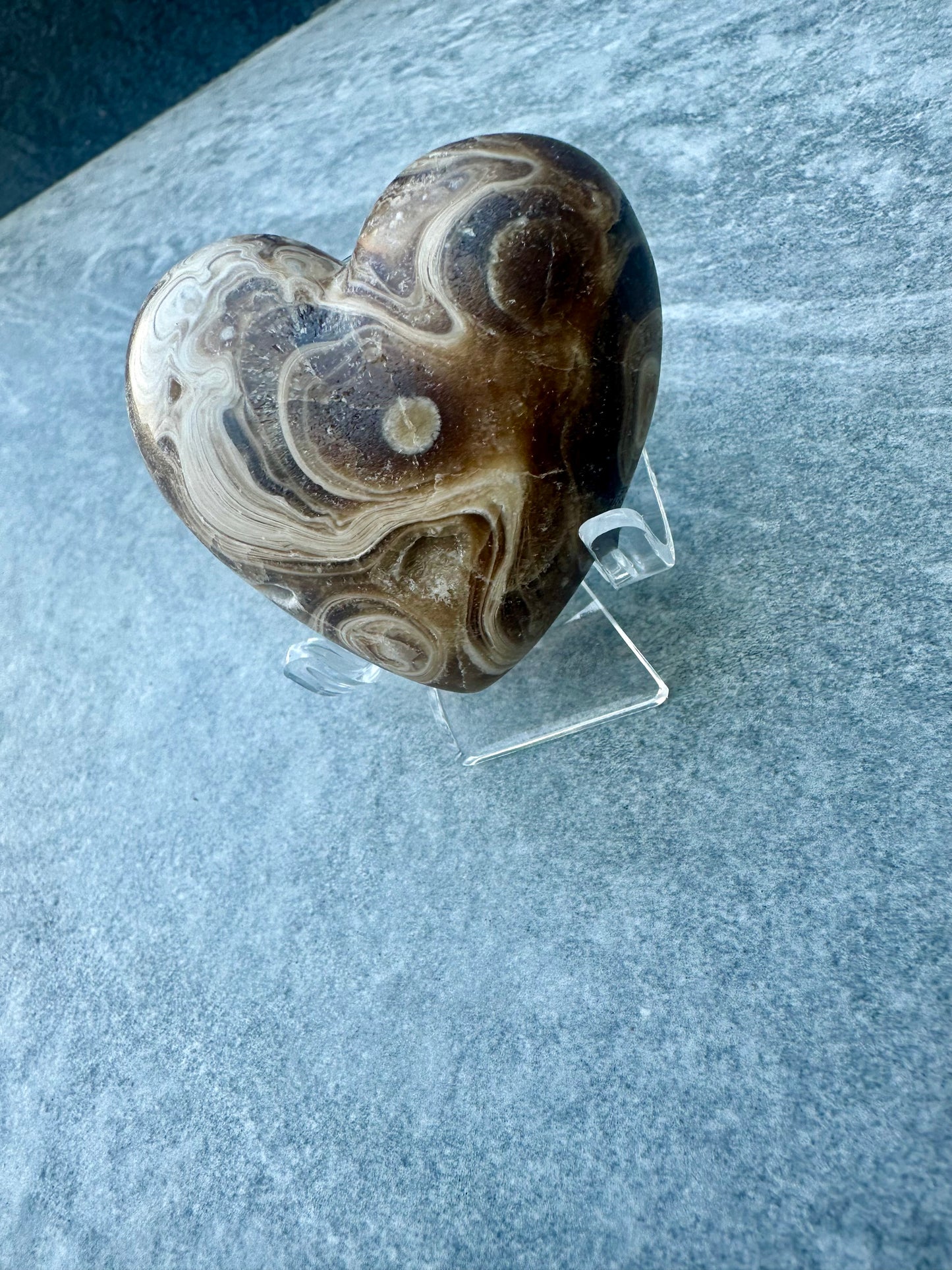 Honey Calcite Heart Carving