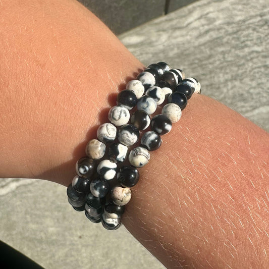 Orca Agate Bracelets 6mm