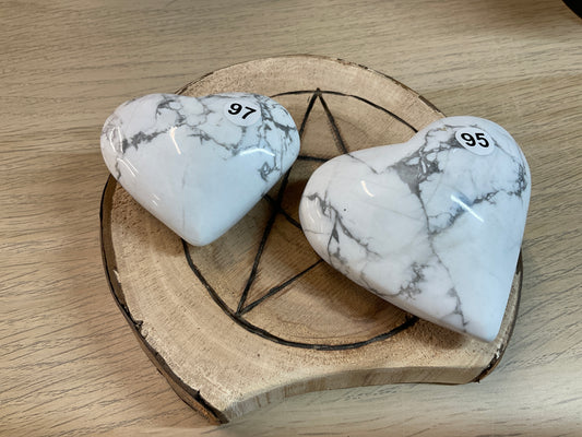 Howlite Hearts