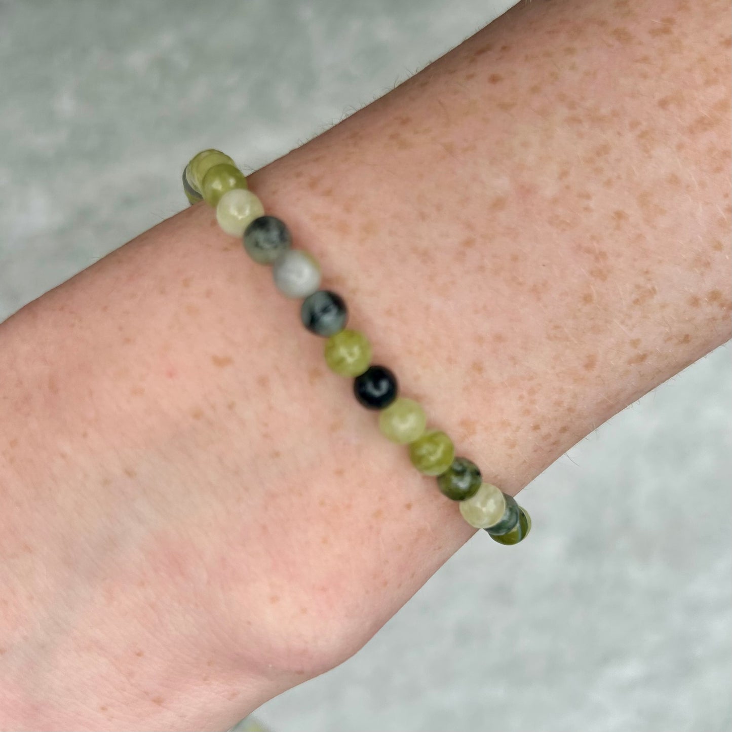 Mixed Jade Bracelets 4mm