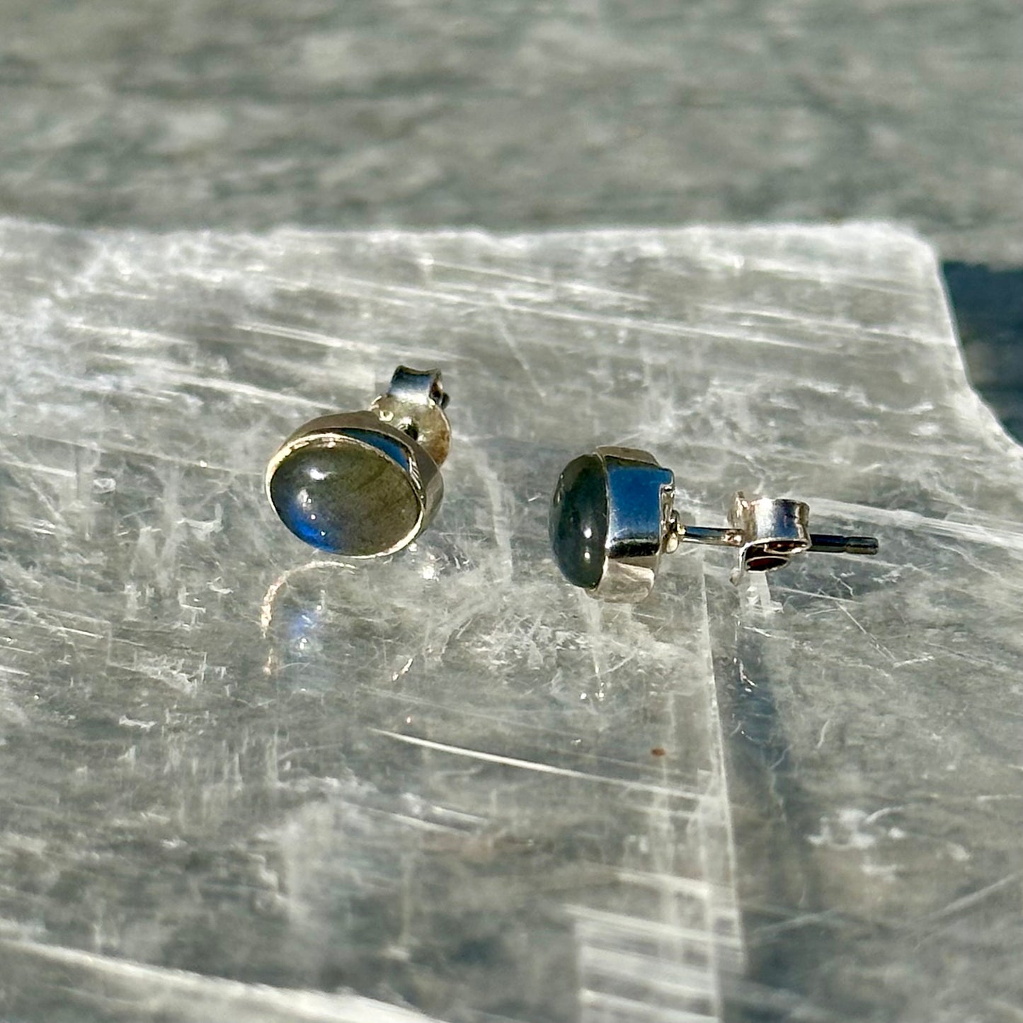 Labradorite 925 Earrings