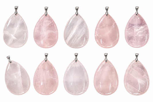 Rose Quartz Tea Drop Pendent