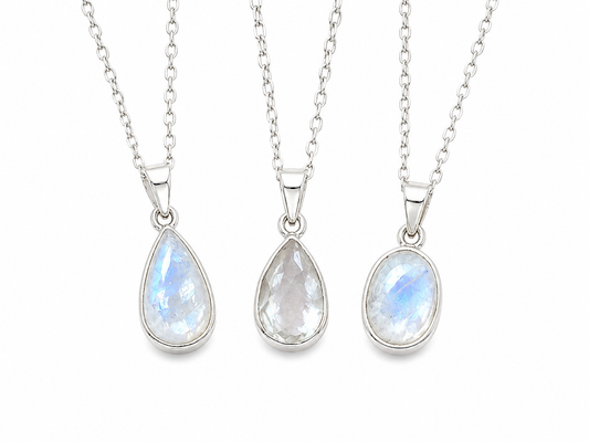 Moonstone 925 Sterling Silver Necklaces