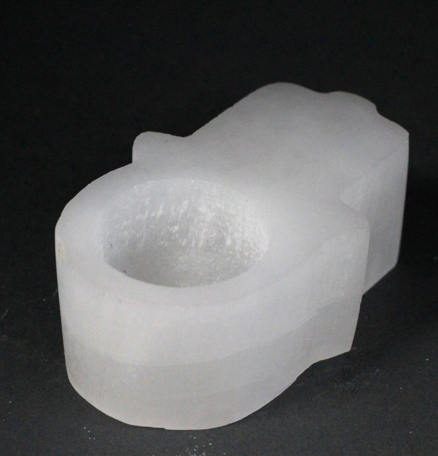 Selenite Hamsa Candle Holder