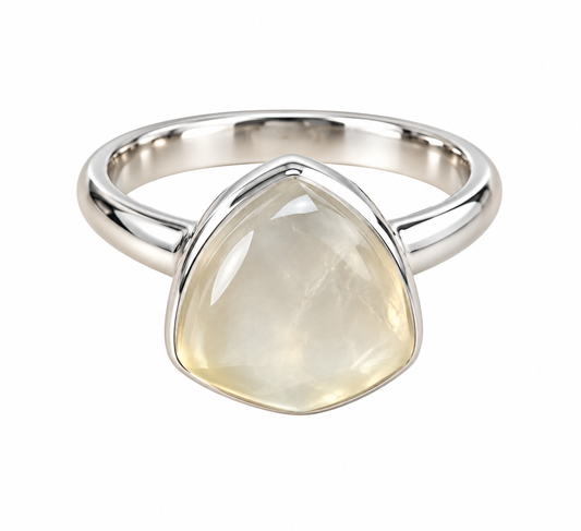 Libyan Desert Glass Ring Size N