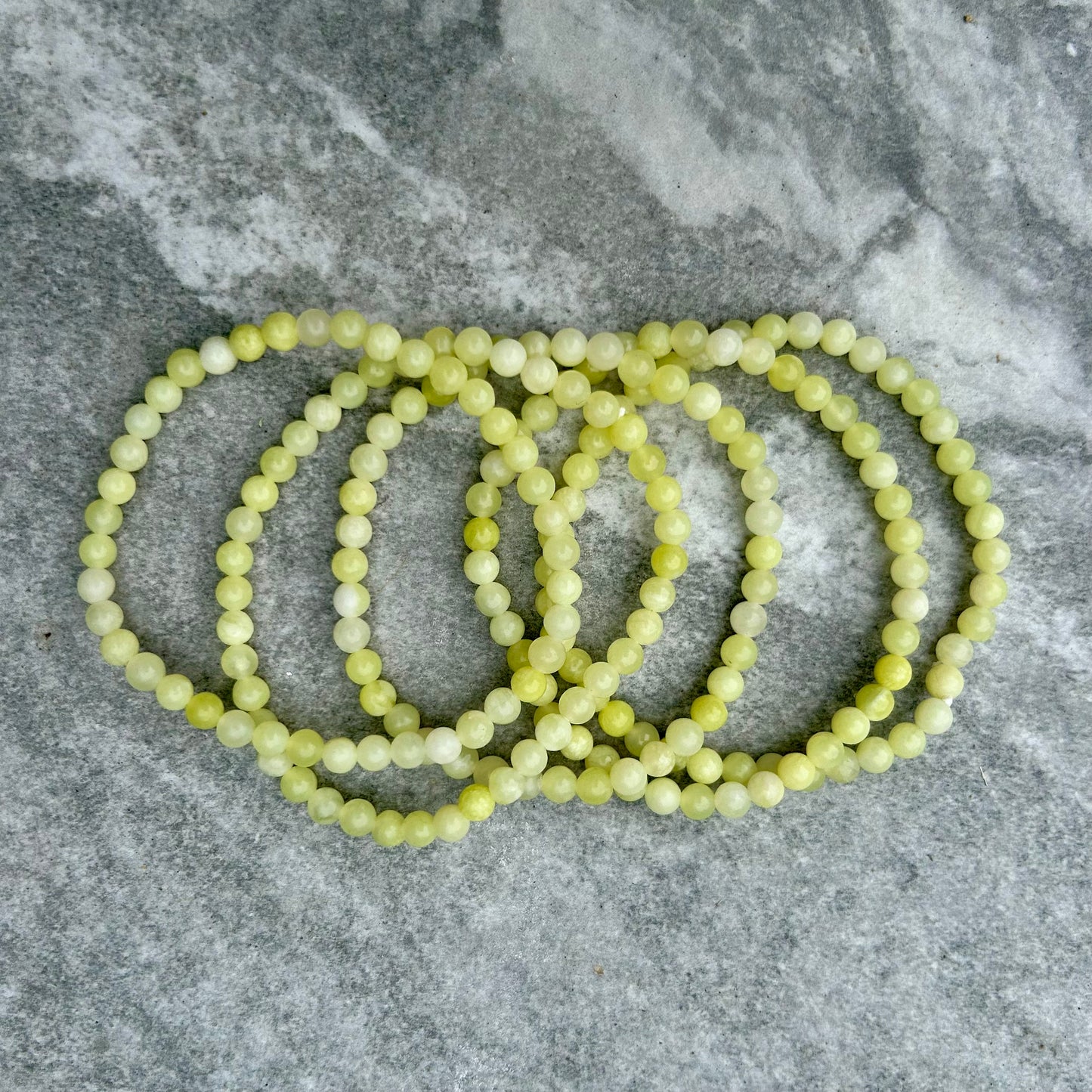 Lemon Jade Bracelets 4mm