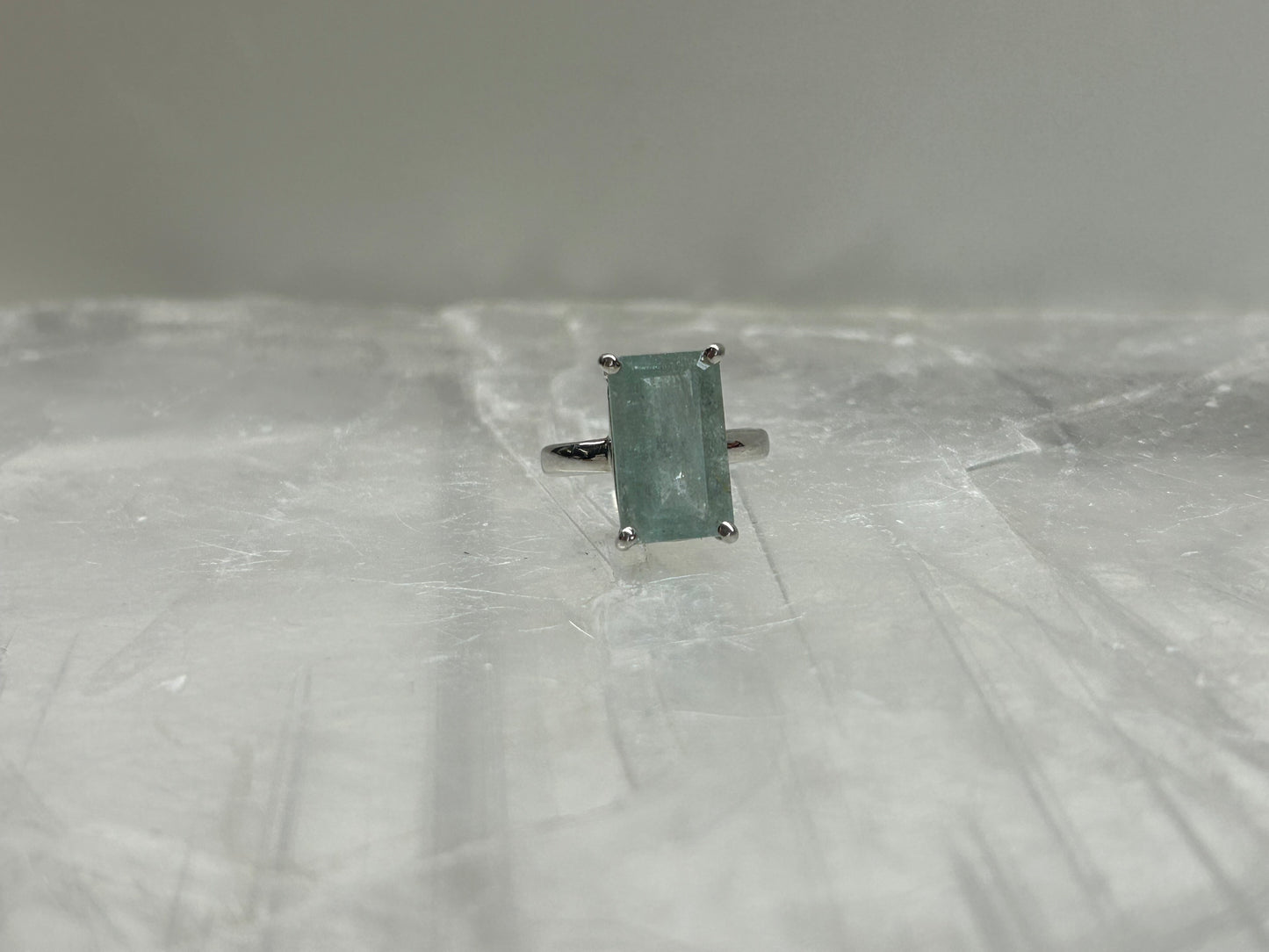 Aqua Marine Ring (Size N/O)