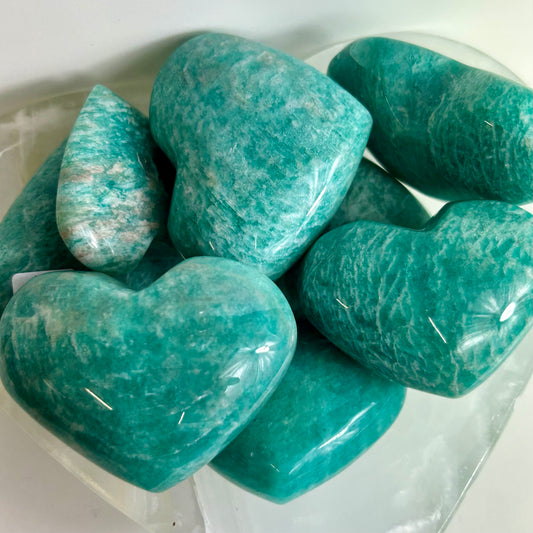 Amazonite Hearts