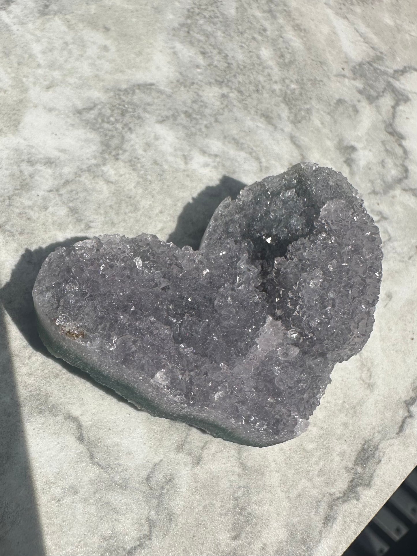 Amethyst hearts crystals