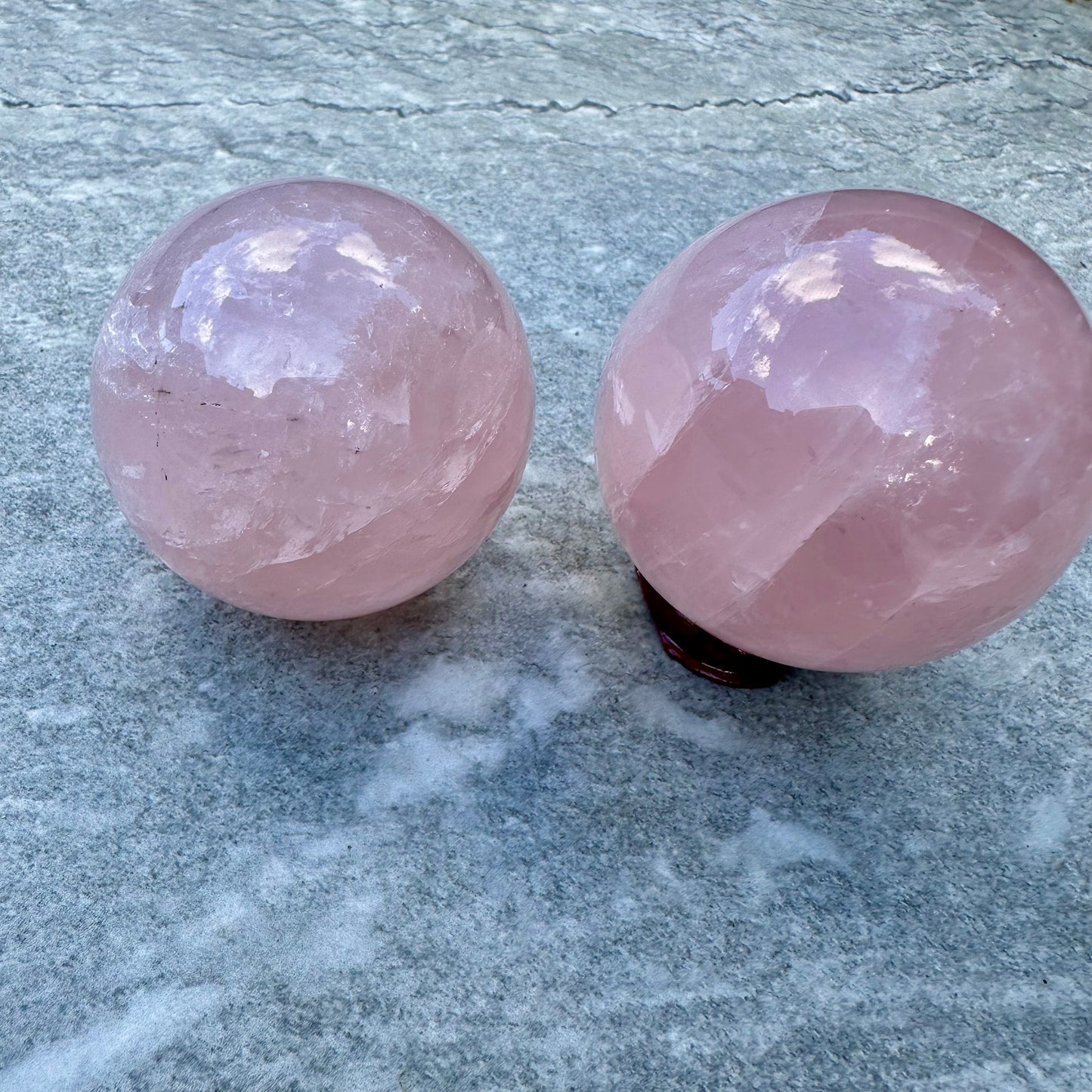 Star Rose Quartz Spheres