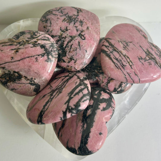 Rhodanite Hearts