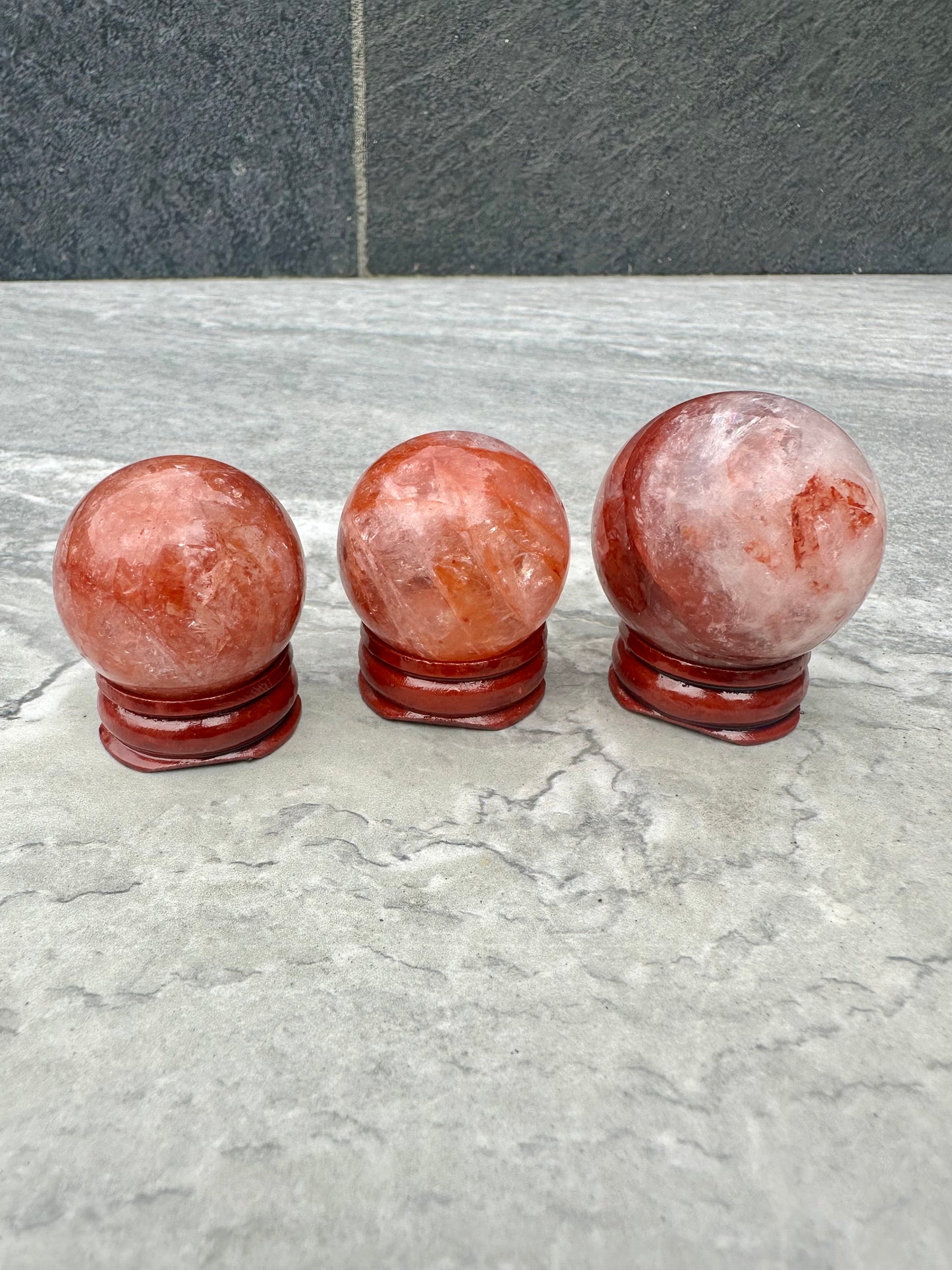 Fire Quartz Spheres