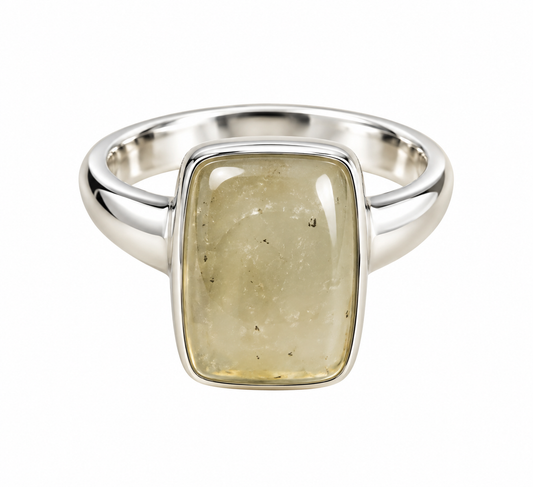 Libyan Desert Glass Ring Size R