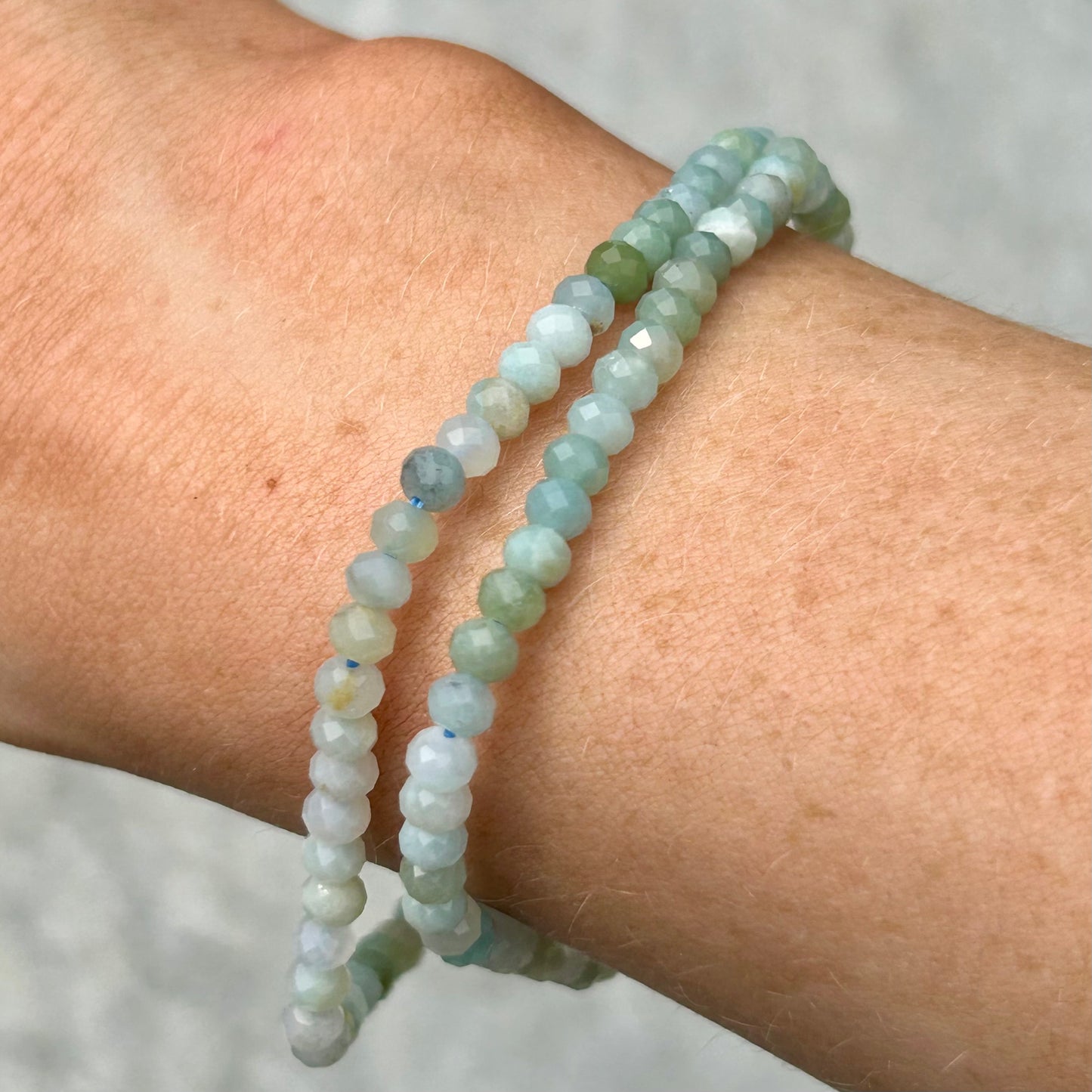 Amazonite Facetted 4mm Bracelet