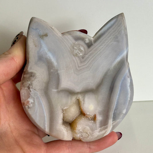 Agate Cat Head (9cm)