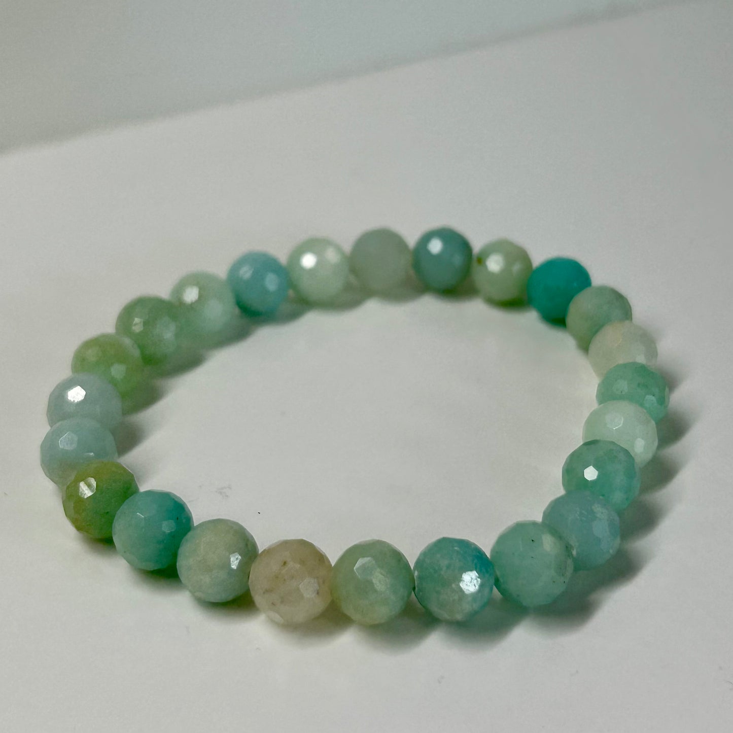 Amazonite 8mm Faceted Bracelet