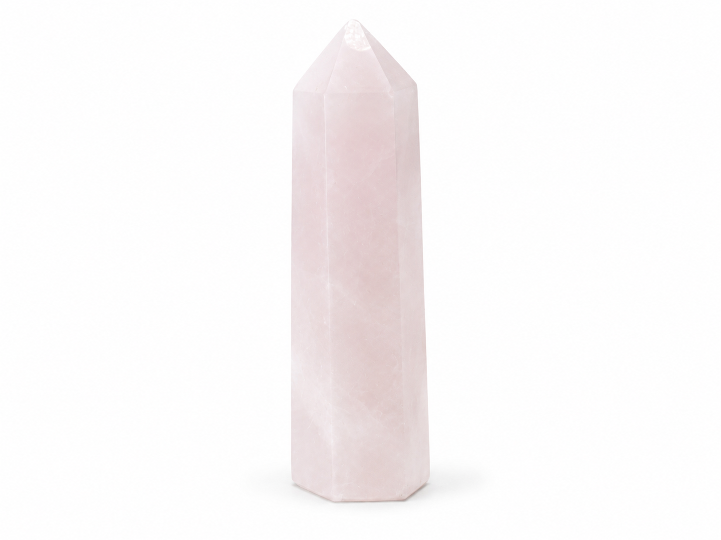Rose Quartz Tower - Chipped Tip