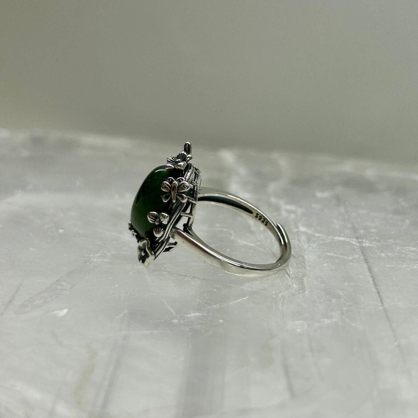Green Aventurine Adjustable Ring