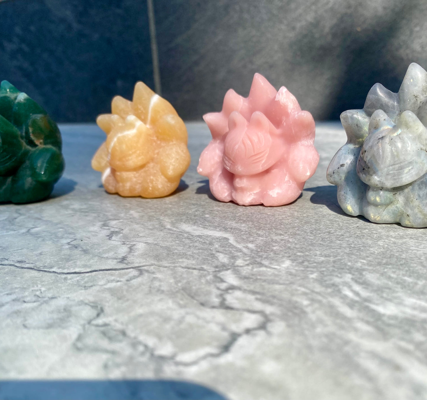 Nine Tail Foxes carvings