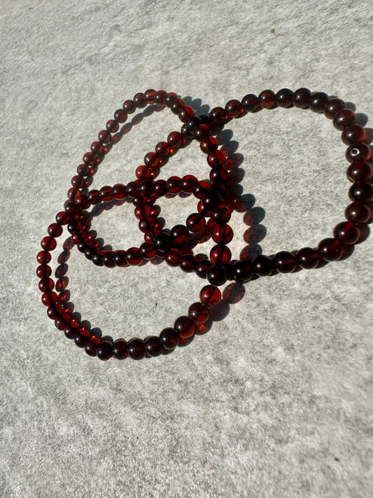 Cherry Amber Bracelets 4mm