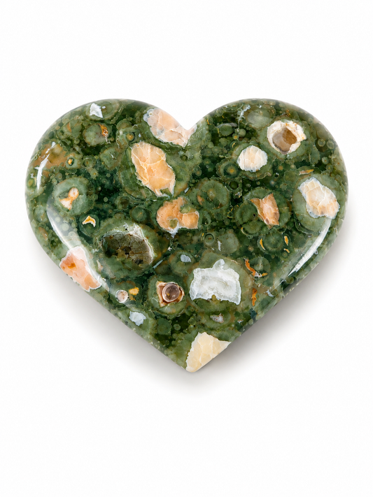 Rainforest Agate Hearts