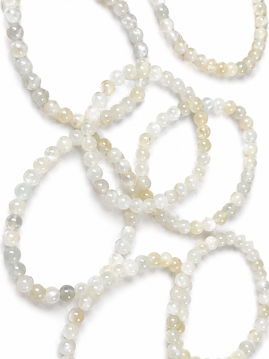 White Moonstone 6 mm Bracelet