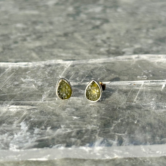 Moldavite 925 Earrings