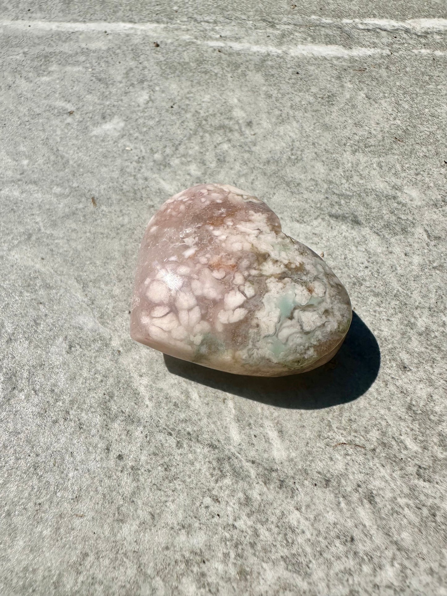 Green flower agate