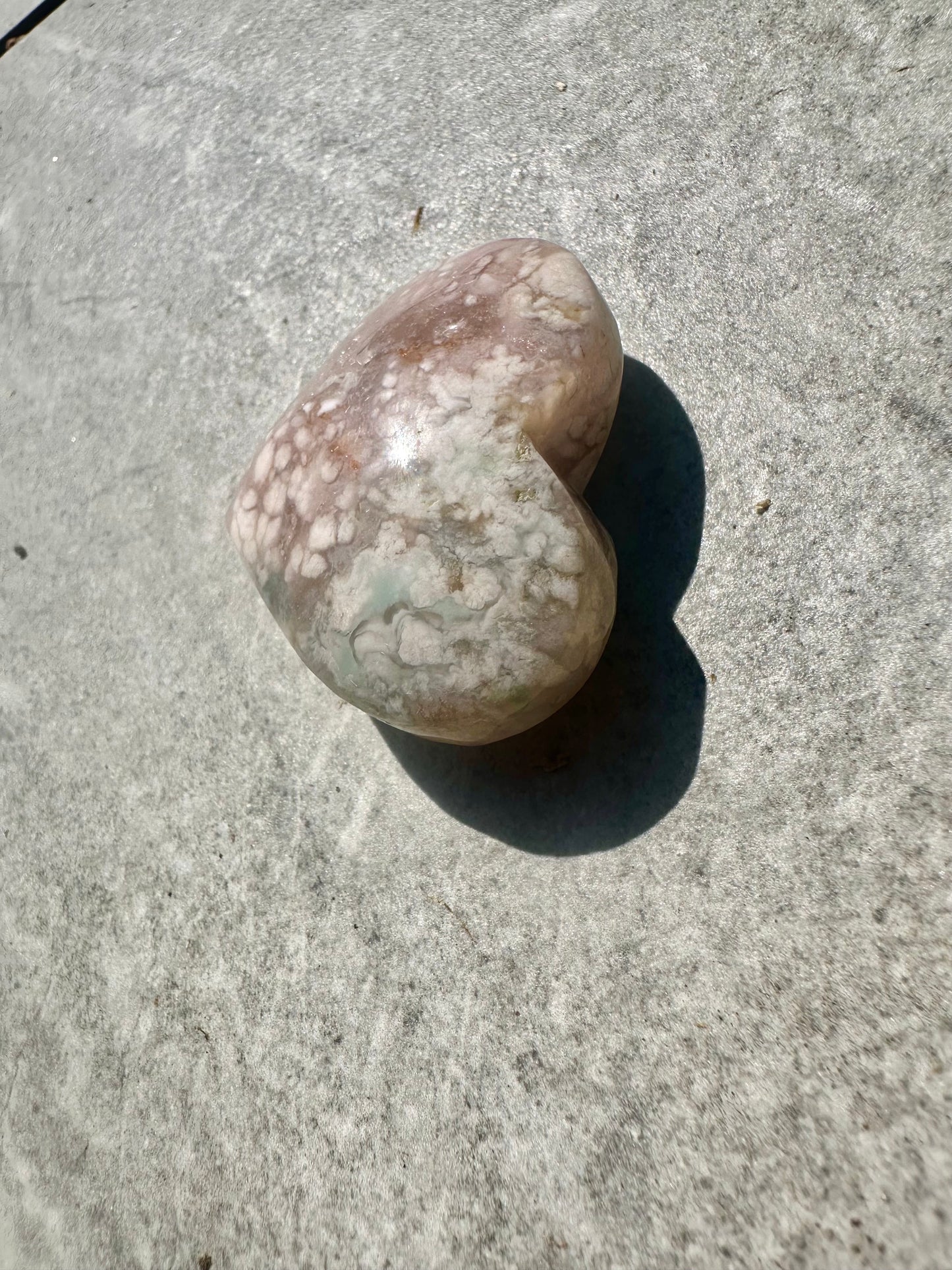 Green flower agate