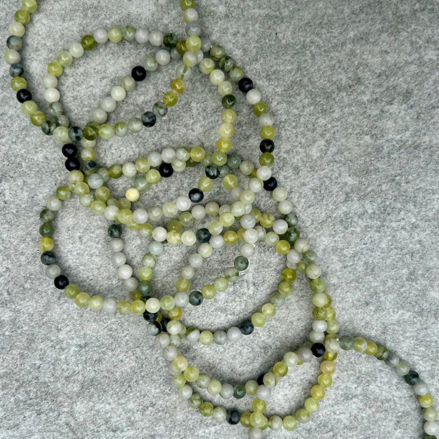 Mixed Jade Bracelets 4mm