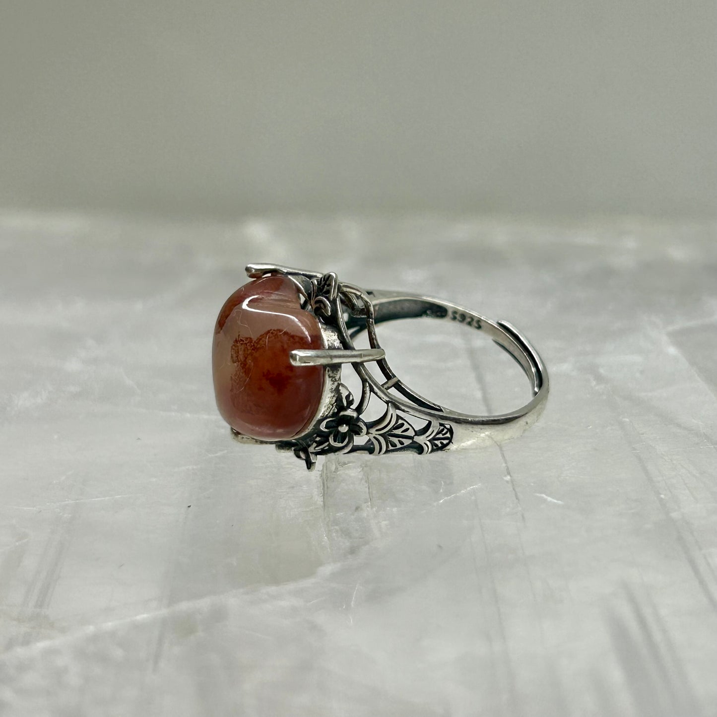 Cinnabar Adjustable Ring