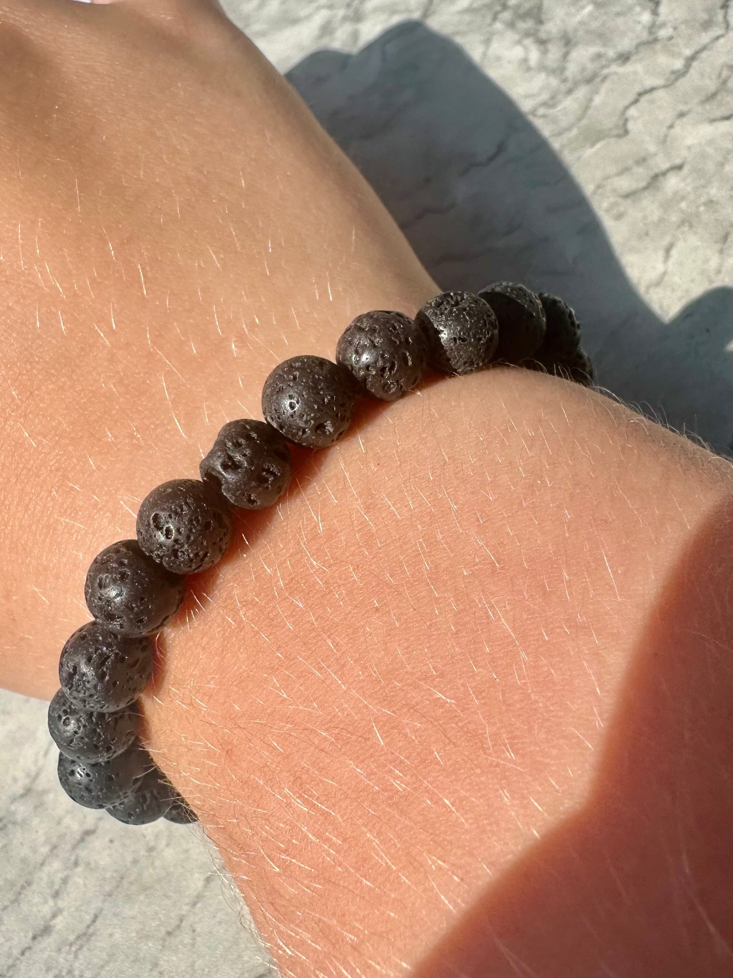 Laver Stone Bracelets 8mm