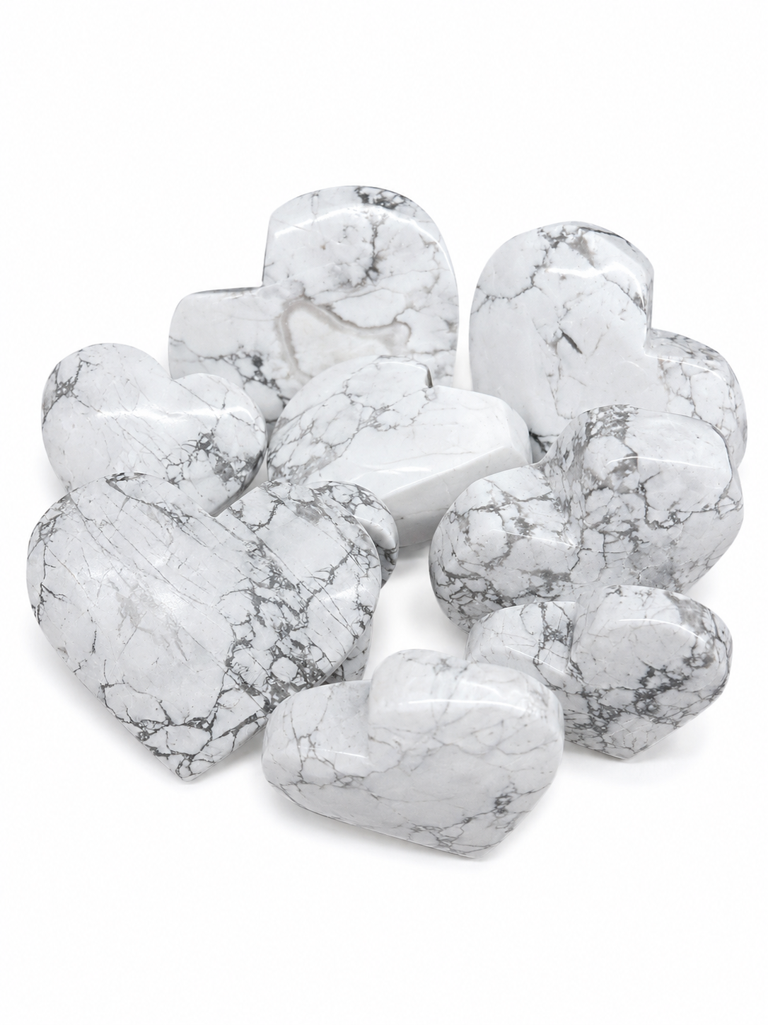 Howlite Hearts