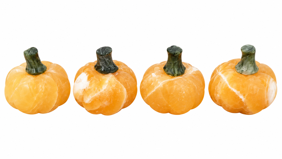 Orange Calcite Mini Pumpkin Carving