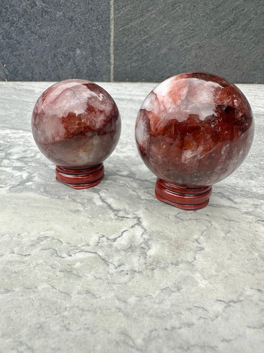 Fire Quartz Spheres