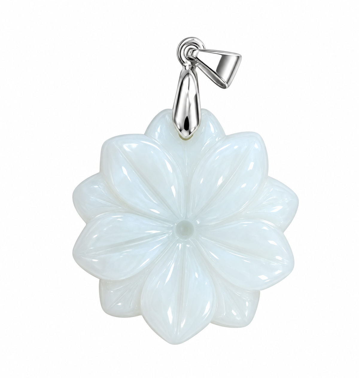Jade Flower Pendant