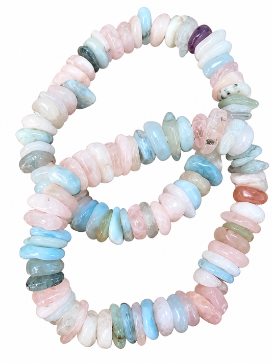 Morganite 10 mm Chip Bracelet