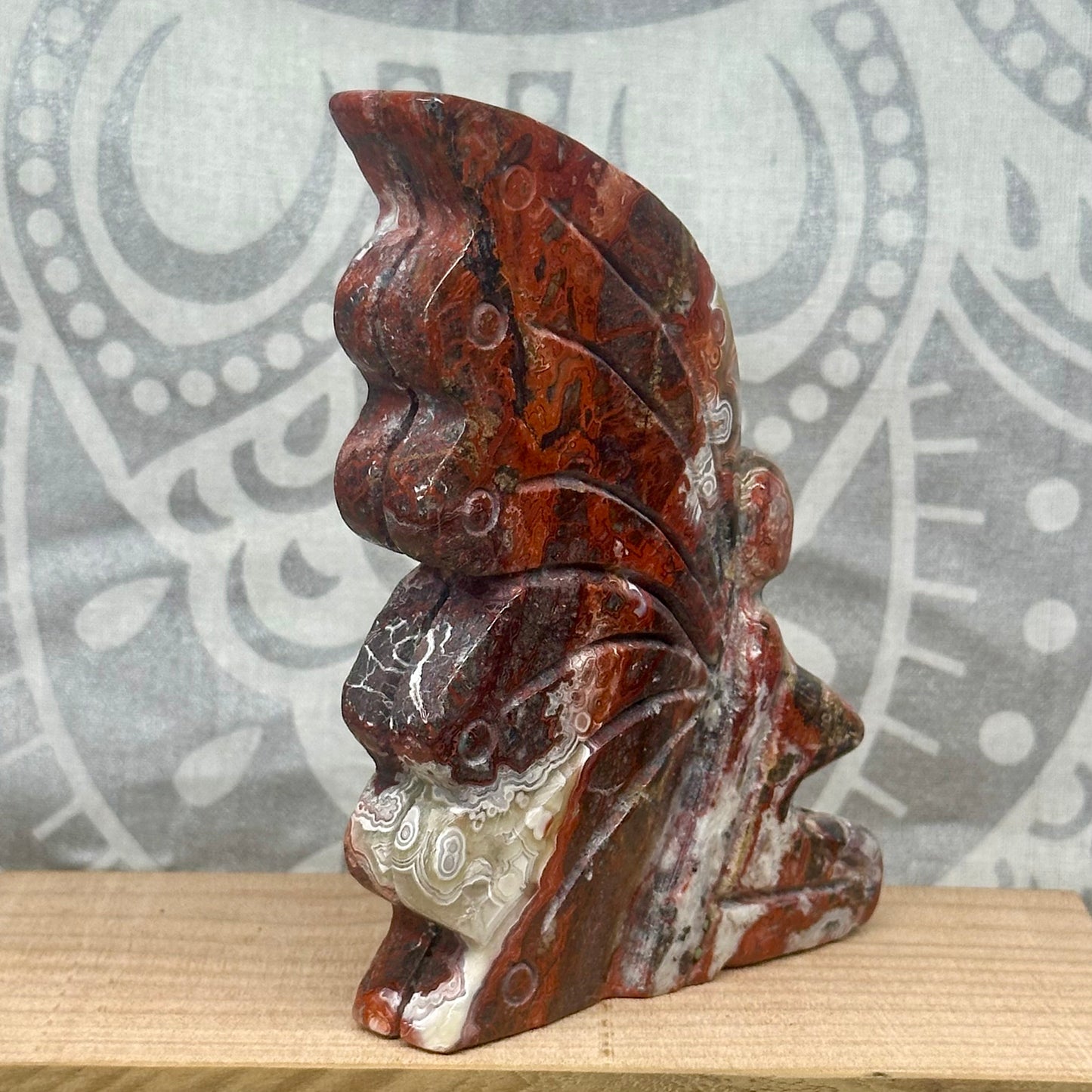 Mexican Agate Fairy Carving