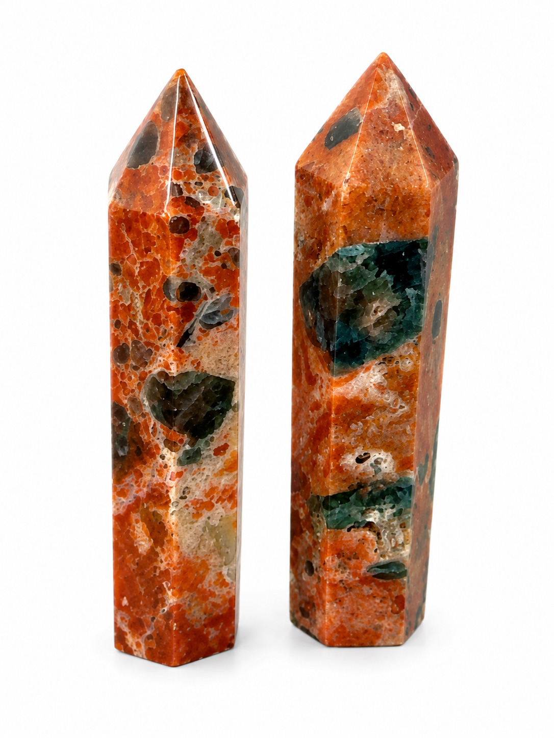 Sunstone & Blue Apatite Towers