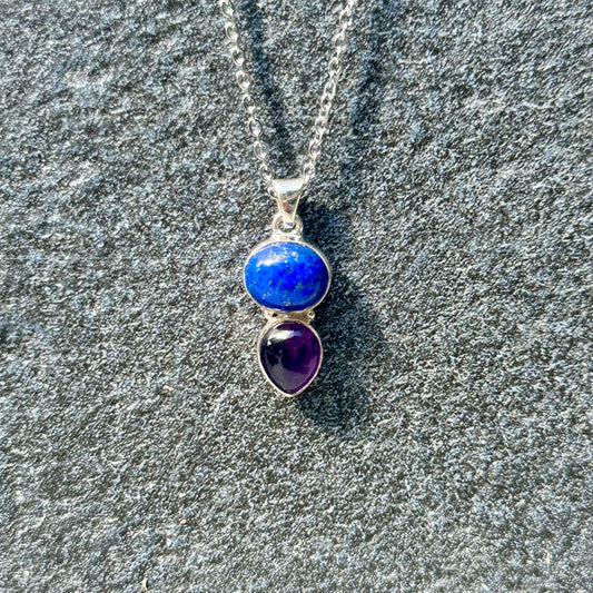 Lapis & Amethyst 925 Pendant